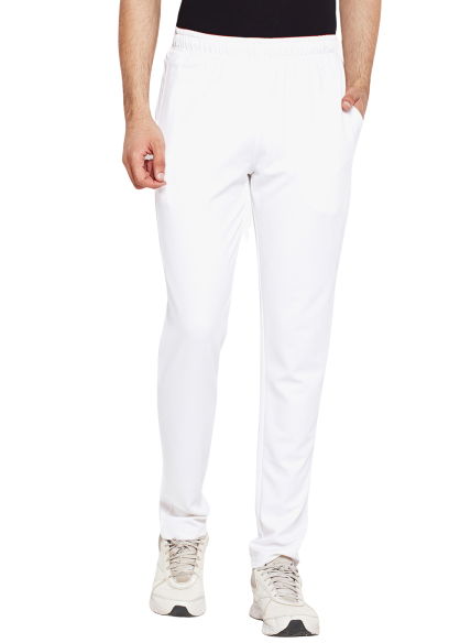 MEN'S QUICK DRY CRICKET TRACKPANTS TS 500 MM WHITE